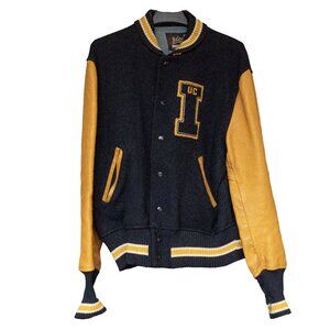 Vintage 60s Varsity Jacket UC Leather Wool Whiting Collegiate Uni Letter Jacket